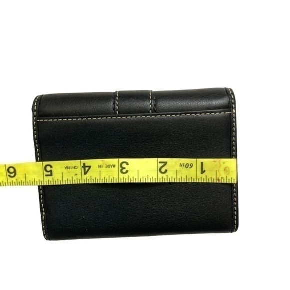 Fossil black gray creamy white colorblock clutch wallet - Picture 3 of 7
